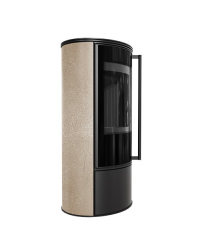 Krbové kachle ERIK s akumulačnou keramikou - GOLD SATIN s čiernym ohniskom Obrázok pre Krbové kachle ERIK s akumulačnou keramikou - GOLD SATIN s čiernym ohniskom