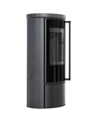 Krbové kachle ERIK s akumulačnou keramikou a keramickým vrchom - GRAPHITE SATIN s čiernym ohniskom Obrázok pre Krbové kachle ERIK s akumulačnou keramikou a keramickým vrchom - GRAPHITE SATIN s čiernym ohniskom