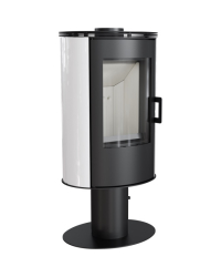 Otočné kachle KOZA AB na podstavci s bielymi kachľovými panelmi Obrázok pre Otočné kachle KOZA AB na podstavci s bielymi kachľovými panelmi