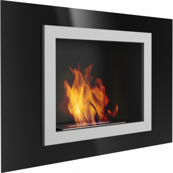 Obrázok pre Závesný biokrb OSCAR čierny sklenený 900x630mm