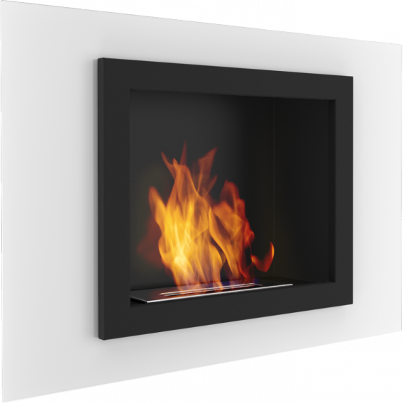 Obrázok pre Závesný biokrb OSCAR biely sklenený 900x630mm