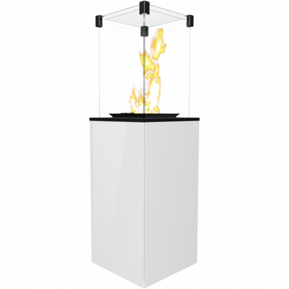 Obrázok pre Plynový ohrievač PATIO s bielymi sklenenými panelmi - manuálne ovládanie