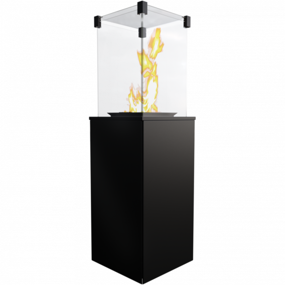 Obrázok pre Plynový ohrievač PATIO s čiernymi oceľovými panelmi - manuálne ovládanie