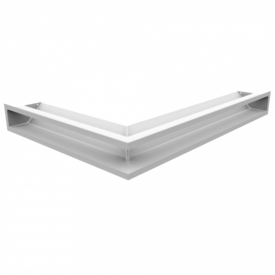 Obrázok pre Rohová mriežka LUFT 547x766x90 pravá biela 45S SF - plytká