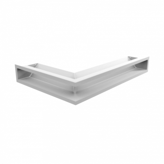 Obrázok pre Rohová mriežka LUFT 400x600x90 pravá biela 45S SF - plytká