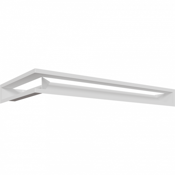 Obrázok pre Rohová mriežka LUFT 400x800x90 pravá biela 45S