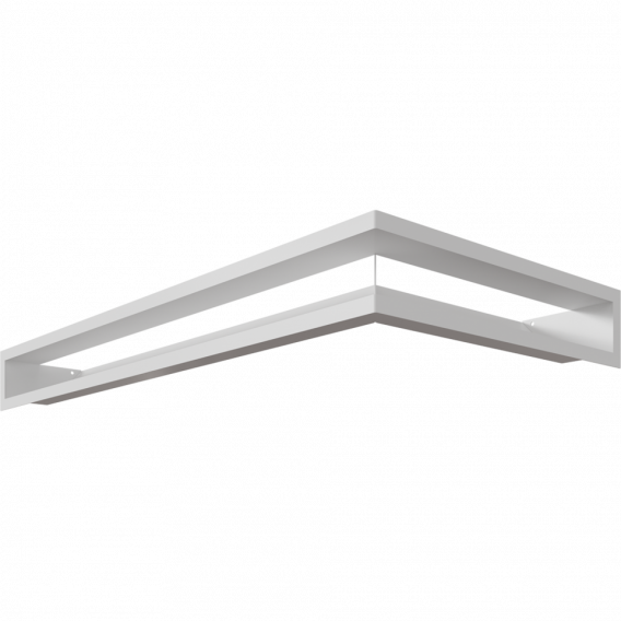 Obrázok pre Rohová mriežka LUFT 800x400x90 ľavá biela 45S