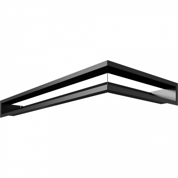 Obrázok pre Rohová mriežka LUFT 800x400x90 ľavá čierna 45S