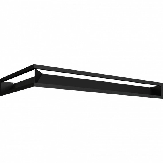 Obrázok pre Rohová mriežka LUFT 400x800x90 pravá čierna 45S SF - plytká