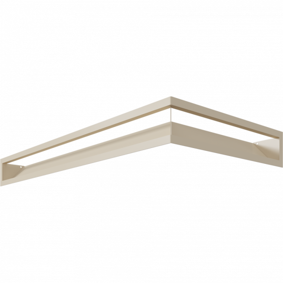Obrázok pre Rohová mriežka LUFT 800x400x90 ľavá krémová 45S SF - plytká