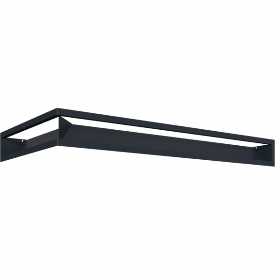 Obrázok pre Rohová mriežka LUFT 400x800x90 pravá grafitová 45S SF - plytká