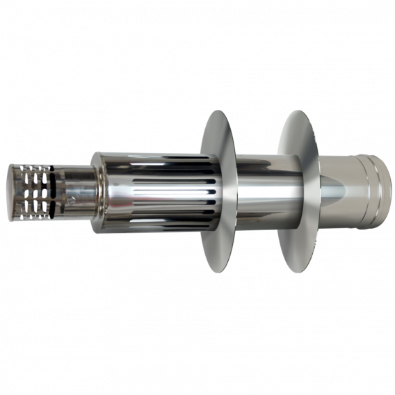 Obrázok pre Ukončenie vývodu spalín - horizontálne Ø100/150mm, 0,75m
