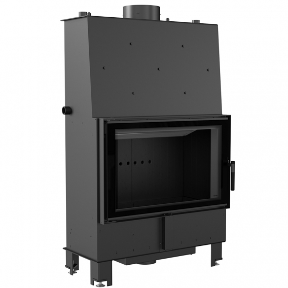 Obrázok pre Teplovodná krbová vložka LUCY 16 s dochladzovacou špirálou s čiernym ohniskom 