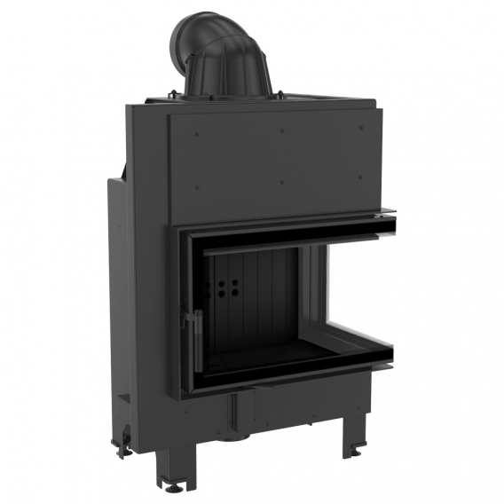 Obrázok pre Krbová vložka MBM 10 BS pravé presklenie s ohýbaným sklom s čiernym ohniskom