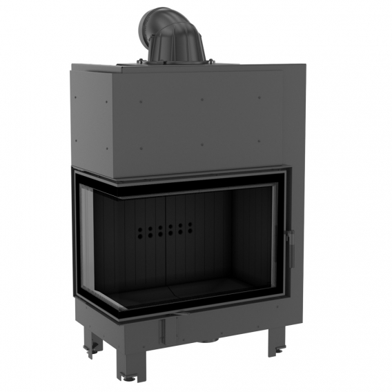 Obrázok pre Krbová vložka MBA 17 BS ľavé presklenie s ohýbaným sklom s čiernym ohniskom