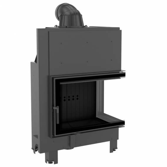 Obrázok pre Krbová vložka MBA 17 BS pravé presklenie s ohýbaným sklom s čiernym ohniskom