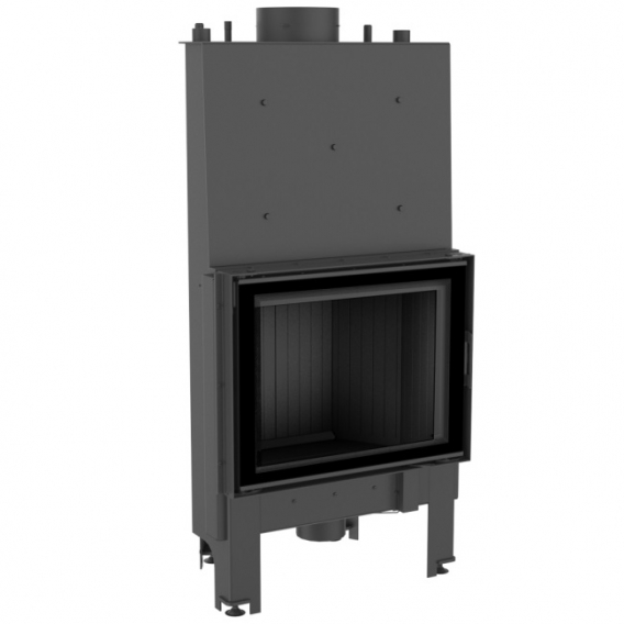 Obrázok pre Teplovodná krbová vložka NADIA 10 s dochladzovacou špirálou s čiernym ohniskom