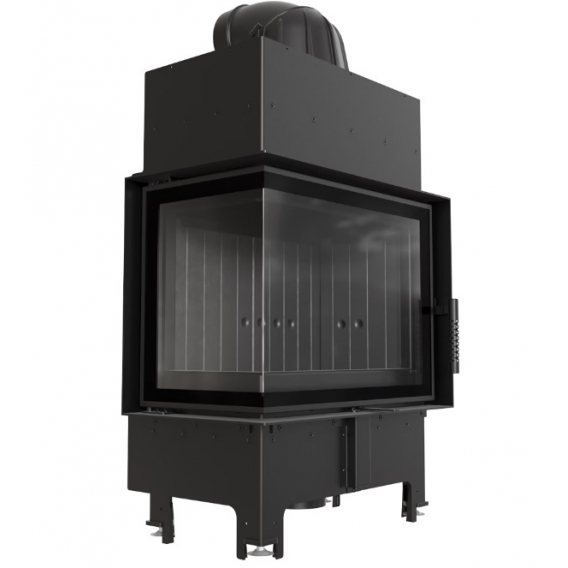 Obrázok pre Krbová vložka FLOKI S ľavé presklenie s čiernym ohniskom