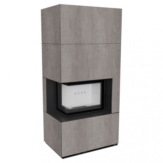 Obrázok pre Modulárny krb FLOKI ľavý - povrchová úprava - NATURALI PIETRA DI SAVOIA GRIGIA BOCCIARDATA