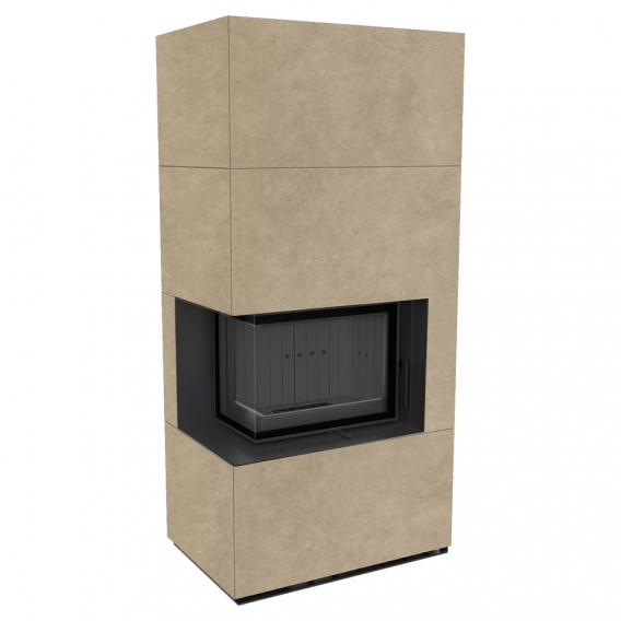 Obrázok pre Modulárny krb FLOKI ľavý - povrchová úprava - FOKOS RENA čierne ohnisko