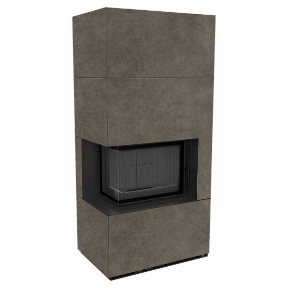 Obrázok pre Modulárny krb FLOKI ľavý - povrchová úprava - FOKOS PIOMBO čierne ohnisko