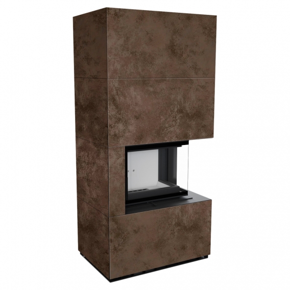 Obrázok pre Modulárny krb FLOKI pravý - povrchová úprava - OXIDE MORO