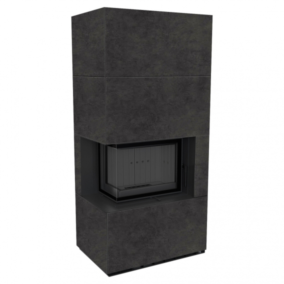 Obrázok pre Modulárny krb FLOKI ľavý - povrchová úprava - FOKOS GRAFITE čierne ohnisko