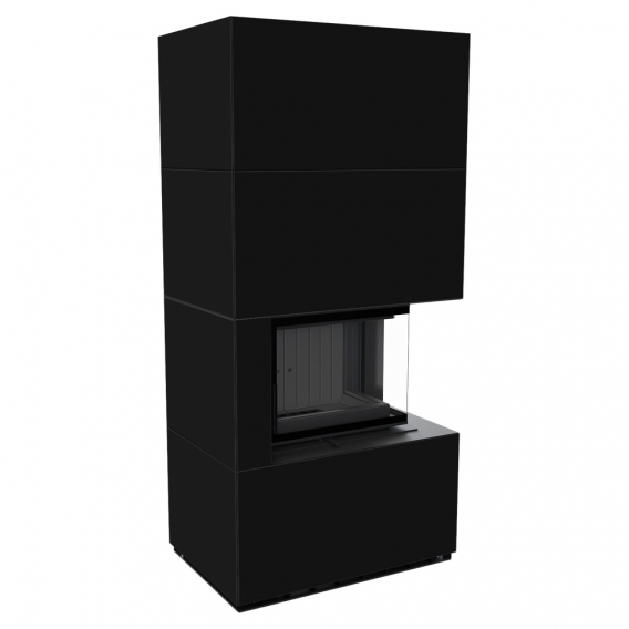 Obrázok pre Modulárny krb FLOKI pravý - povrchová úprava - NERO ASSOLUTO čierne ohnisko