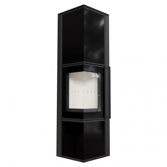 Obrázok pre Krbové kachle TORA L 8 s čiernymi sklenenými panelmi