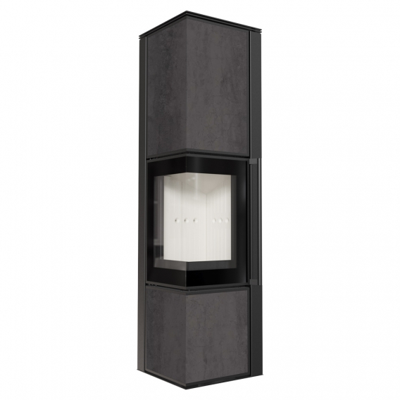 Obrázok pre Krbové kachle TORA L 8 povrchová úprava -NATURALI PIETRA DI SAVOIA ANTRANCITE BOCCIARDATA