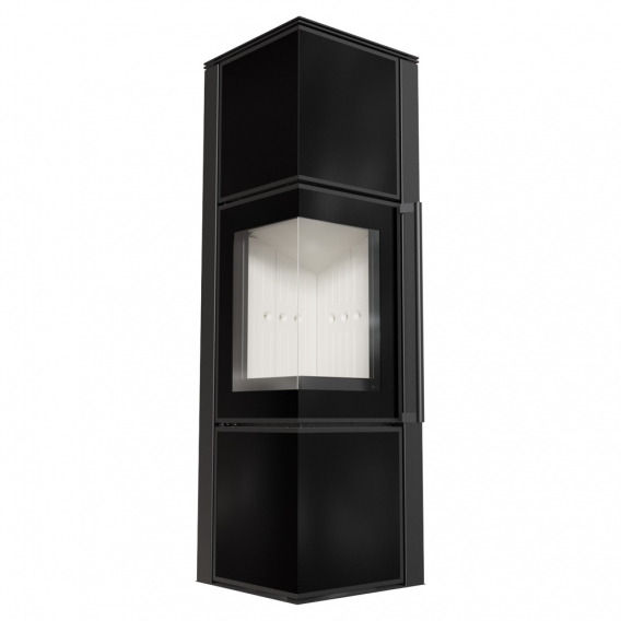 Obrázok pre Krbové kachle TORA M 8 s čiernymi sklenenými panelmi  