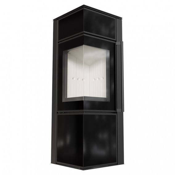 Obrázok pre Krbové kachle TORA S 8 s čiernymi sklenenými panelmi