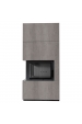 Obrázok pre Modulárny krb FLOKI ľavý - povrchová úprava - NATURALI PIETRA DI SAVOIA GRIGIA BOCCIARDATA s čiernym ohniskom